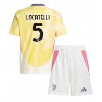 Juventus Manuel Locatelli #5 Auswärts Trikotsatz Kinder 2024-25 Kurzarm (+ Kurze Hosen)